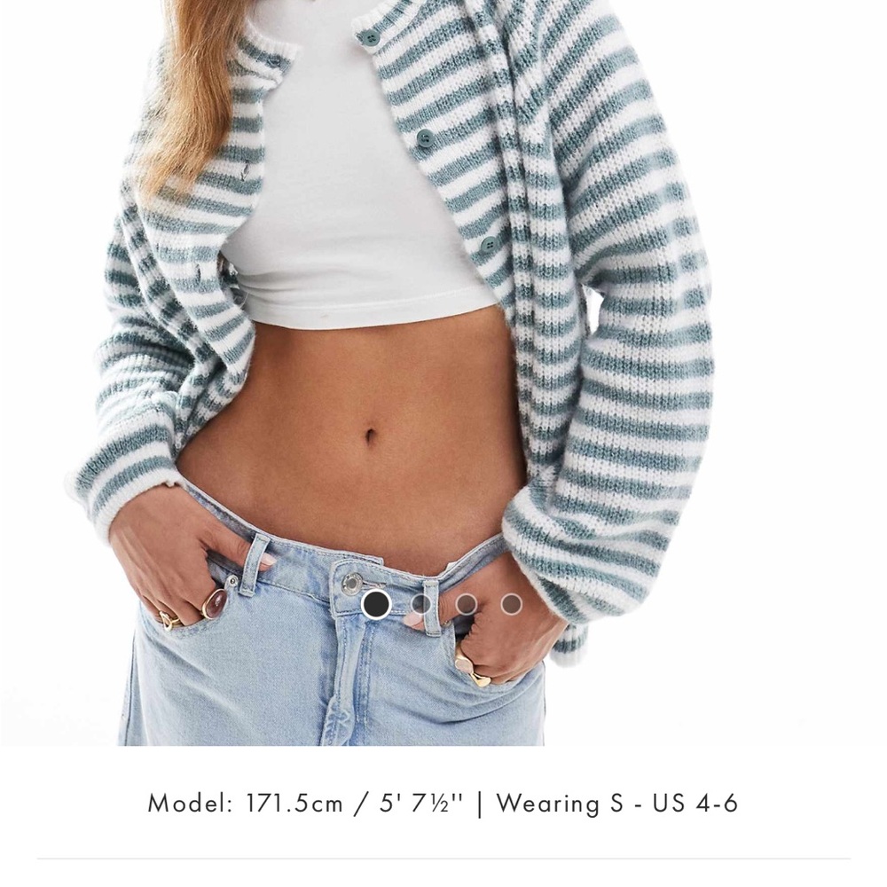 ASOS Striped Blue and White Cardigan